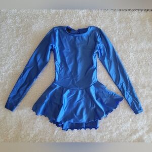 Blue Long Sleeve Skater Dress